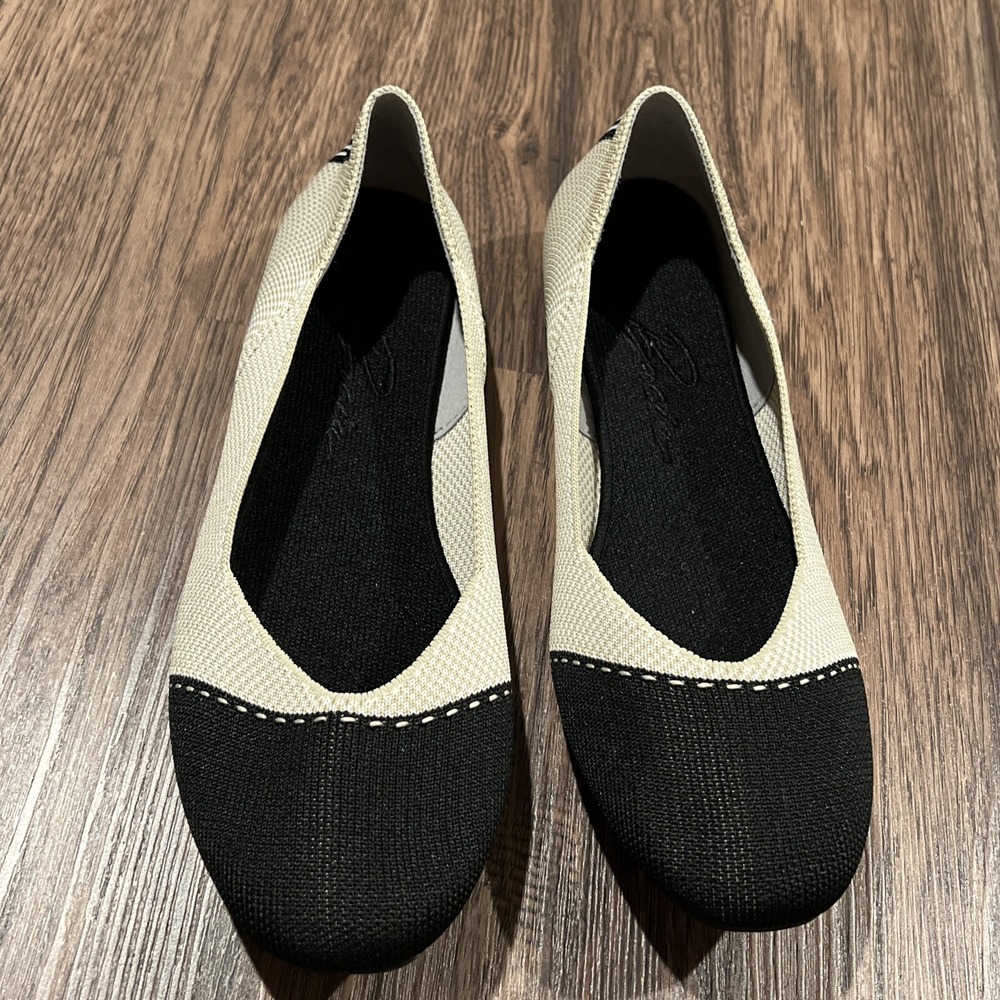 Bacia Women's Ballet Flats Comfortble Knit Flat Shoes Tuxedo Size 9.5